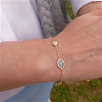 Vicenza - Piazzetta Palladio 2 - Bracelet Marco Bicego Woman Siviglia in Yellow Gold Acquamarina BB1874-AQ01 - BB1874-AQ01